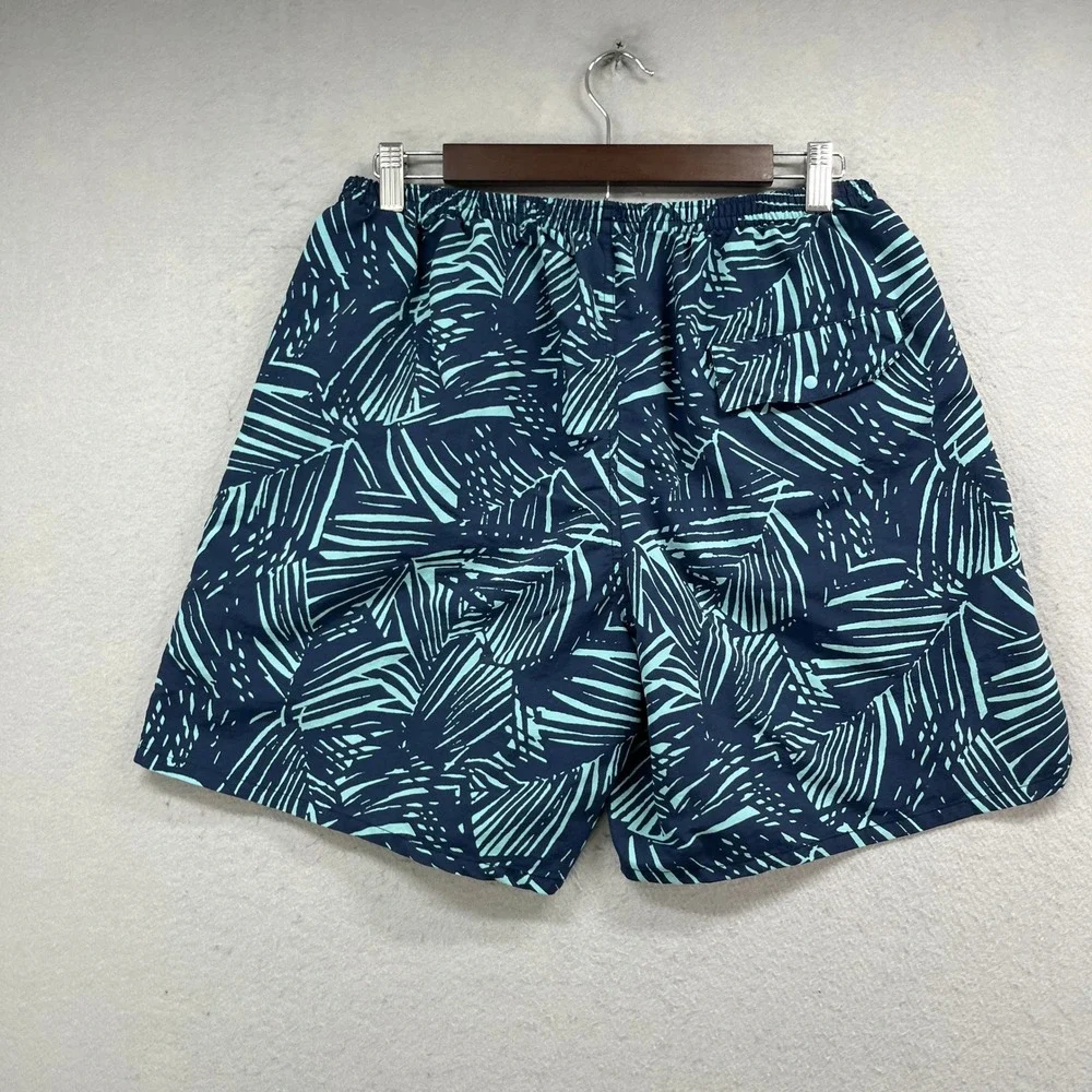 Patagonia Baggies Shorts Mens M Rail Road Blue Abstract 7